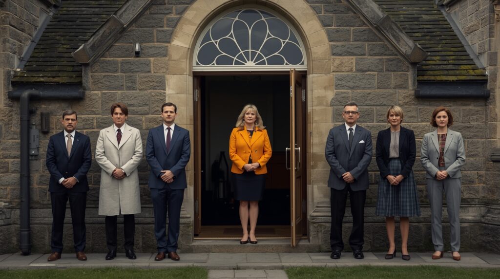 Inappropriate funeral attire compared to proper clothing